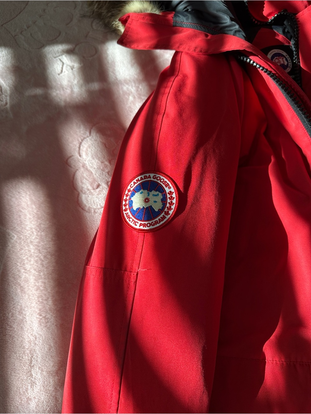 Canada Goose Red Jacket with Branded Pocket - Picture 2 of 7